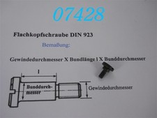 FLACHKOPFSCHRAUBE -DIN 923-  M 5 x 3,5 x 7,5