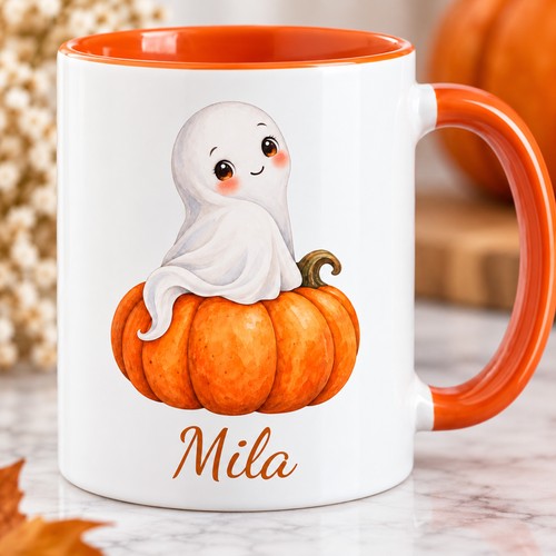 Tasse mit name - mit, kürbis-pause