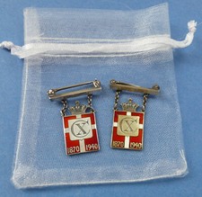 zwei Sterling Silber Anstecker