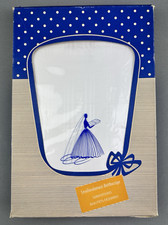 Vintage Mako Damast Bettbezüge 2x 130x200 Aussteuer Baumwolle Weiß Streifen Neu