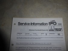 Service information deutz - service-information, deutz-fahr