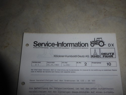 Service information deutz fahr - service-information, deutz-fahr