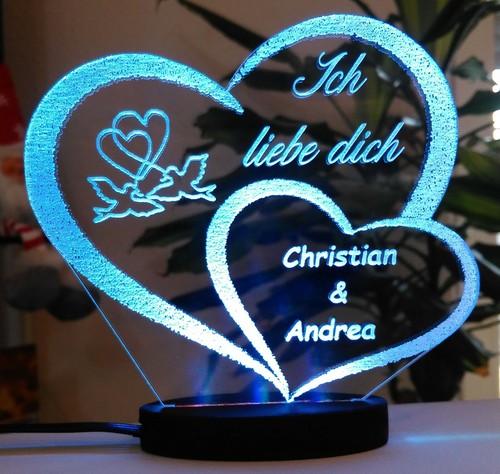 Acryl herz ich liebe - liebe, dich