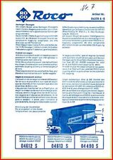 Roco H0 - Montageanleitung (6.7) - für Erzwagen 04370 A und 04370 B - Original