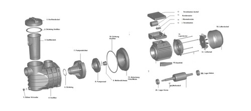 Ersatzteile leis poolpumpe - ersatzteile,