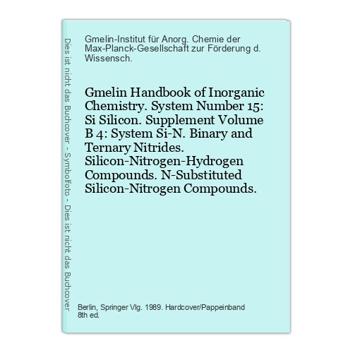 Gmelin handbook inorganic - gmelin,