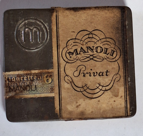 Antike blechdose manoli privat - antike,