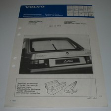 Einbauanleitung Volvo 440 Sonnenjalousie Heckrollo Sun Blinds Stand Juni 1988!