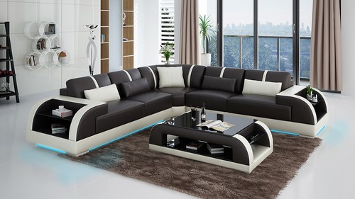 Ledersofa couch wohnlandschaft - ledersofa,
