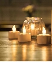 Deuba LED Teelichter Teelicht Kerzen Flackernd mit Fernbedienung und Batterien