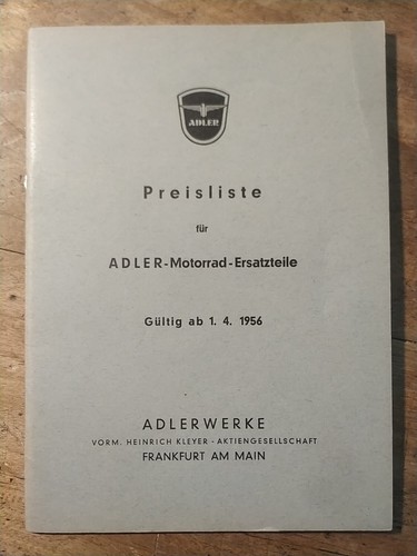 Adler preisliste mb 250 - 9.3,