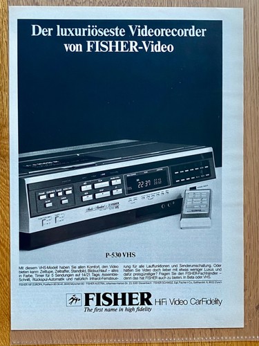 Fisher videorecorder vhs 530 - fisher,