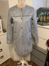Blauer Mantel Damen Gr. 36 Wildlederoptik