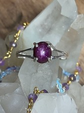 Stern Rubin .925 Silber Ring 7