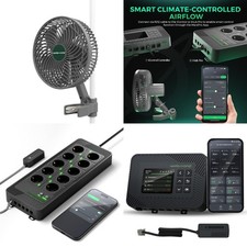 Mars Hydro 6'' Clip on Fan Auto-Oscillating APP-Controlled 10 Speeds Grow Tent