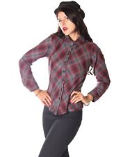 SugarShock Aleyna Tartan Flanell Hemdbluse Rockabilly Bluse kariert