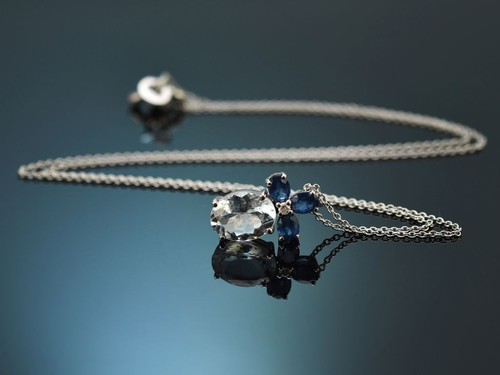Collier mit saphiren aquamarin - mit,