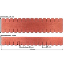 Dachschindeln Biberschwanz (33 mm) - First Villa Dachpappe Schindeln