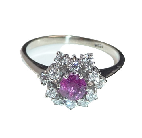 Ring 585 weißgold 030ct - weißgold,