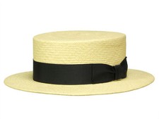 Mayser Gondolo Kreissäge aus Panamastroh Boater Strohhut Stroh Herren Sommerhut