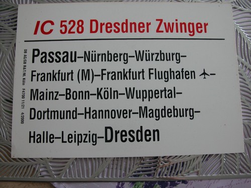 Zuglaufschild 528 - ic,