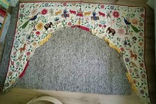 Alter indischer Toran Türvorhang Wandbehang Handarbeit bestickt Vorhang Indien