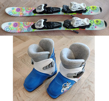 K2 Kinderski (ca. 76 cm) + Schuhe (16,5)