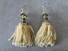 2 Quasten Troddeln beige gold