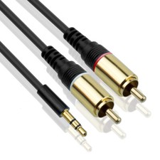 3,5mm Klinke auf 2x Cinch - RCA zu Jack, Chinch zu AUX Klinke 3m Audio Kabel
