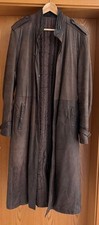 Echtledermantel braun meliert, gebraucht ca. L, Herren, lang