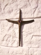 Bronzekreuz mit amethyst - mit, amethyst,