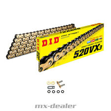  DID 520 VX3 X Ring Kette Gold verstärkt G&B 118 Glieder offen Clipschloß VX-3