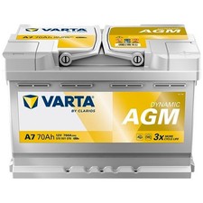 VARTA A7 Dynamic AGM 70Ah 12V 570901076 Start Stop Batterie Autobatterie VRLA