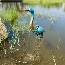 1 Stück Gartenstatue Kranich