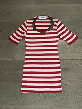 MOSCHINO CHEAP AND CHIC Luxus Kleid Geringelt Maritim Fred Perry Kragen Gr. S 36