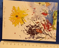 Christine Venjakob Signatur Autogramm;Druck Ausschnitt  Kunst Aquarell