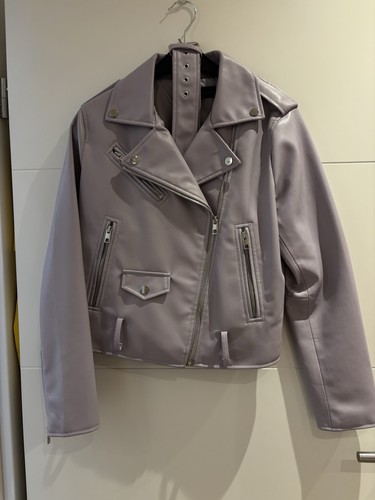 Zara lederimitatjacke flieder - lederimitatjacke,