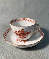 Meissen Mokkatasse Indisch Rot Indische Malerei Nr. 23, 2. Wahl, mit UT