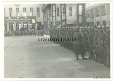 Orig. Foto Biwak Schutzpolizei Wien in Halle 9 in LEIPZIG Sachsen 1938 Tschako