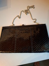 Vintage Abend-Tasche Leder