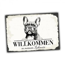 Hundeschild willkommen zuhause - willkommen,