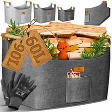 KESSER® Holzkorb für Kaminholz Aufbewahrung Filz Korb Tasche Holz Brennholzkorb