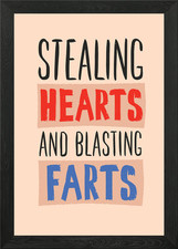 Herzen stehlen und gerahmtes