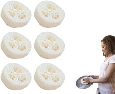 Natur Luffa Schwamm Seifenkissen, Seifenhalter, 6 Stück Seifenschoner