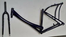 Fahrradrahmen & Gabel 28" Zoll NEU Wave Tiefdurchstieg Citybike RH 47cm lila ALU