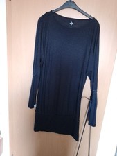 KHUJO Damen Longshirt Kleid  Jersey schwarz XXL