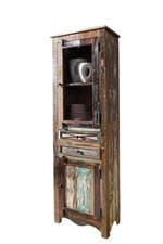 Vitrine Altholz Hochschrank