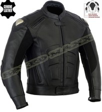 SPEED ICON HERREN PREMIUM QUALITÄT CE MOTORRAD / MOTORRAD SCHWARZ LEDERJACKE