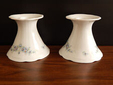 2 Kerzenhalter Kerzenständer Seltmann Weiden Julia blaue Margeriten 43770 H 8 cm