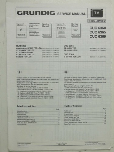 Grundig service manual - tv,
